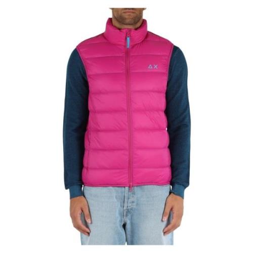 Quiltet Ermeløs Puffer Vest med Logoprint