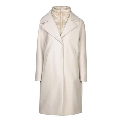 Beige Ullblanding Frakk Aw24