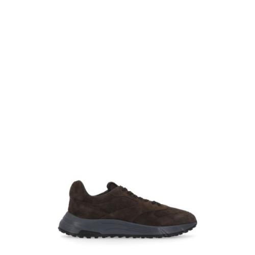 Brune Semskede Skinn Sneakers for Menn