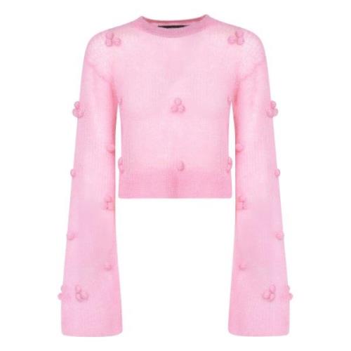 Pom Pom Kort Genser Prism Pink