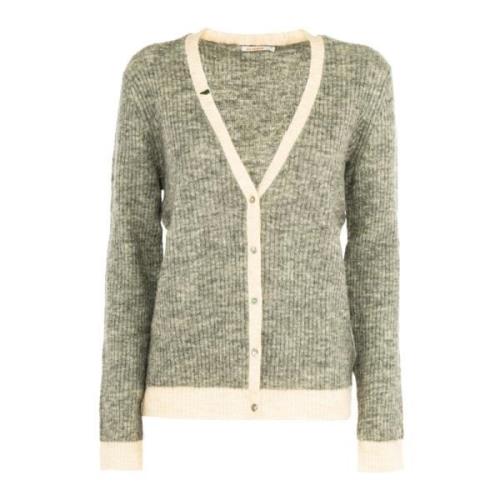 Dame Cardigan med V-Hals