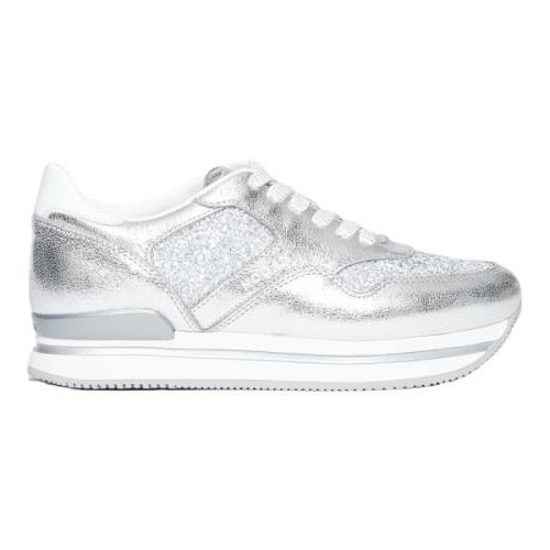 Sølv Glitter Sneakers for Kvinner