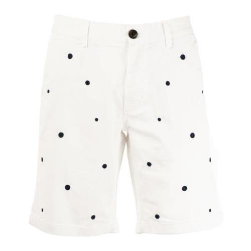 Menns Bermuda Shorts - Hvit Sommer