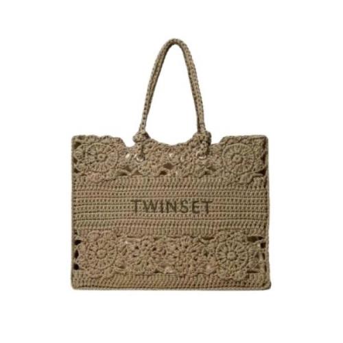 Heklet Blomster Tote Bag - Blomster Eleganse