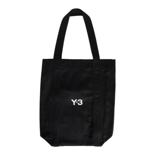 Canvas Tote Bag Svart Front Logo