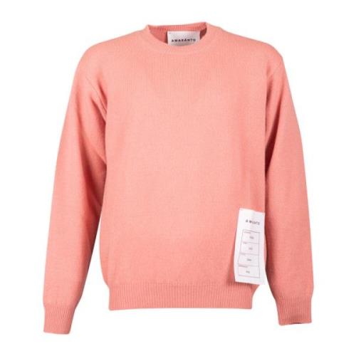 Peach Crew Neck Wool Cashmere Sweater