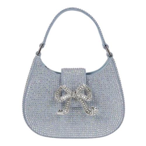 Denim Crescent Rhinestone Veske