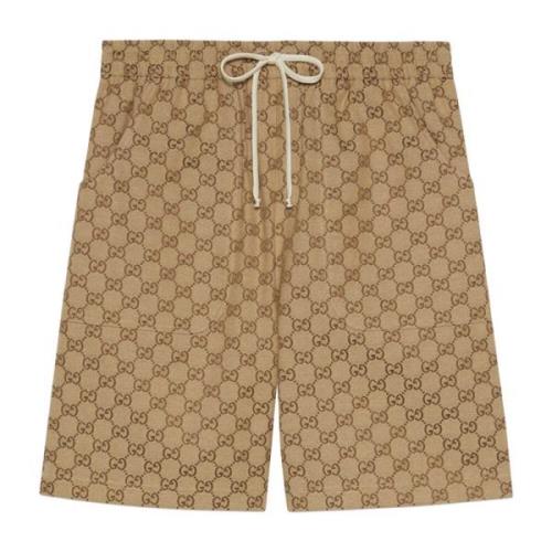 Begrenset opplag canvas shorts brun