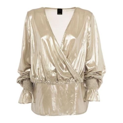 Elegant Metallisk Sommerbluse Outlet Pris