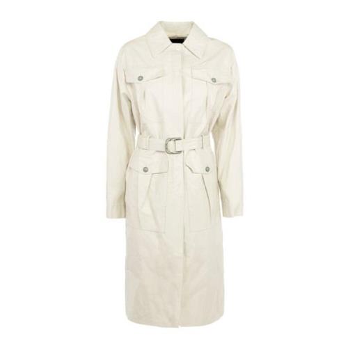 Dame Hvit Sommer Trench Coat