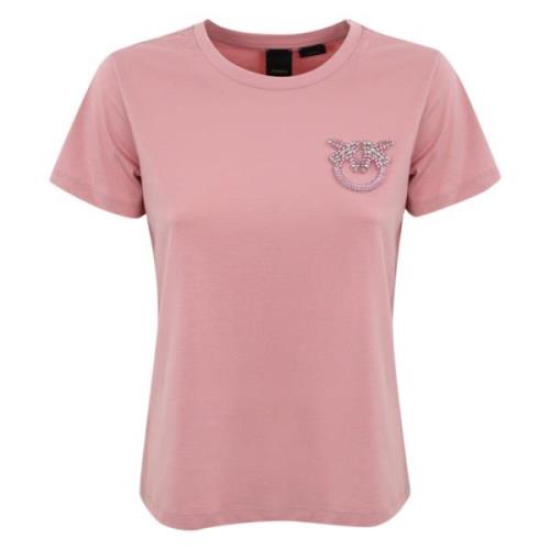 Brodert Juvel T-skjorte i Rosa