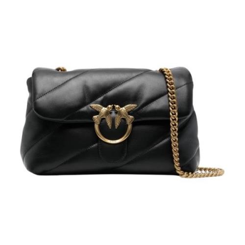 Klassisk Puff Crossbody-veske i Svart