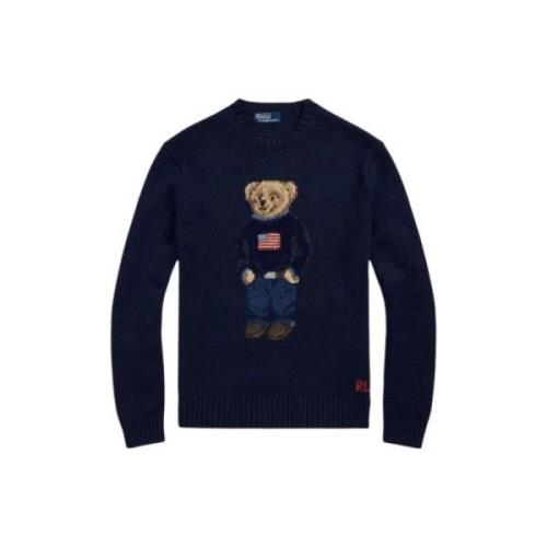 Jacquard Bomull Lin Polo Bear Sweater