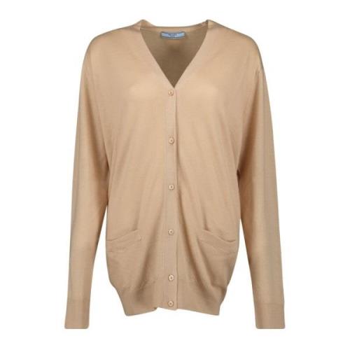 Beige Ull Cardigan Høst-Vinter Kolleksjon