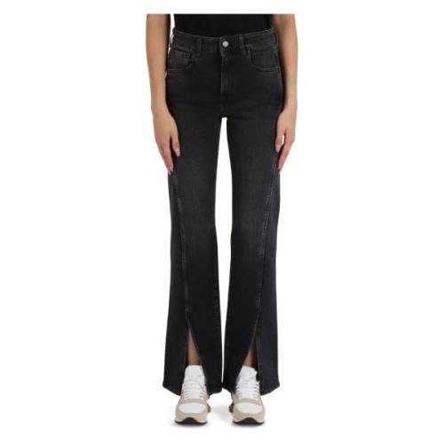 Perle Front Split Straight Fit Jeans