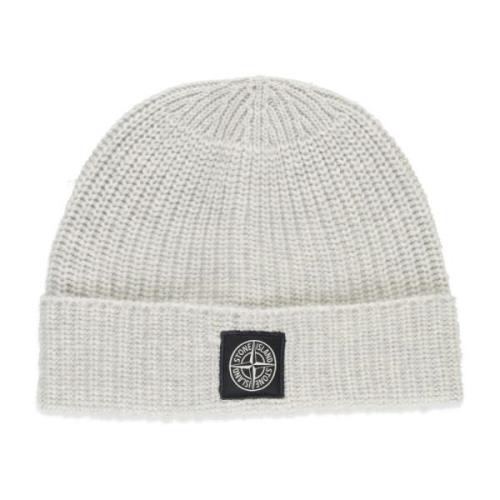 Grå Ull Beanie Lue med Logo