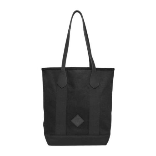 Lerret og skinn tote bag