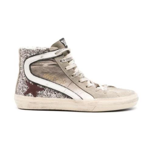 Laminert Glitter High Top Sneakers