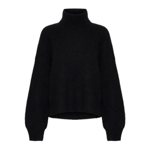 Svart Rollneck Genser Alphagz Stil