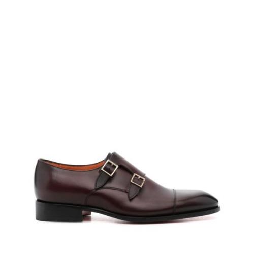 Burgundy Degrade Monk Calf Sko