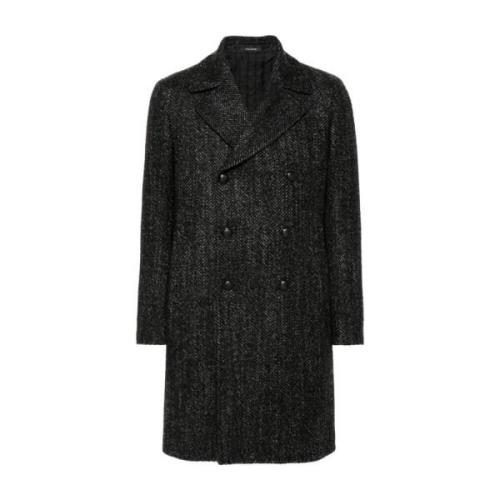 Herringbone Wool Blend Coat