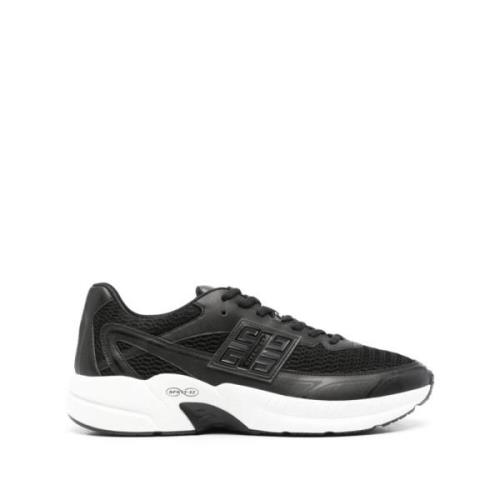 Svart Mesh Panel Sneakers