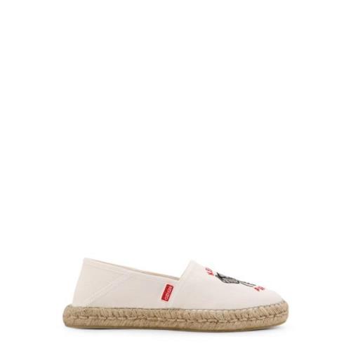 Hvite Espadrilles med Taudetalj