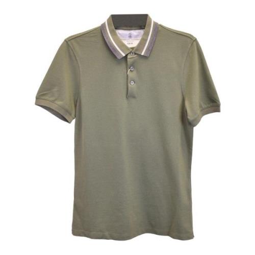 Army Green Cotton Pique Polo Shirt