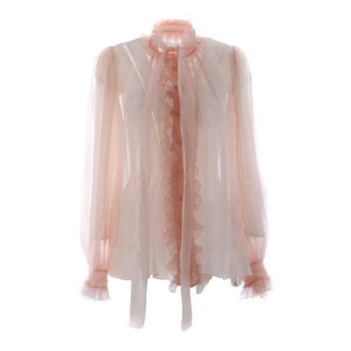 Kvinner Ruffles Bluse