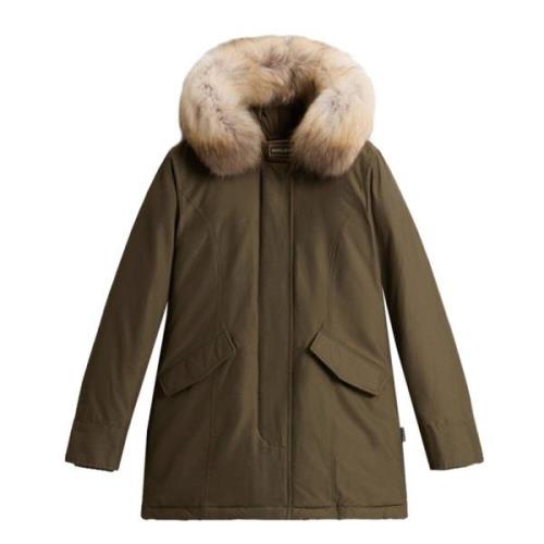 Mørkegrønn Arctic Raccoon Parka