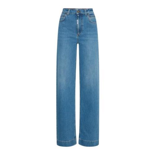 Høytlivs Stonewash Jeans med Flare