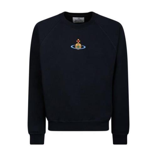 Navy Orb Logo Sweatshirt Bomull Jersey