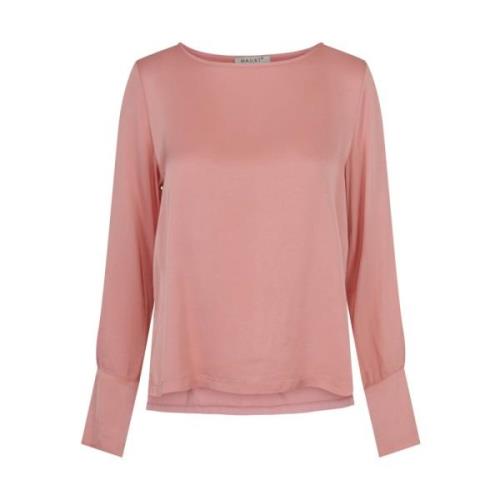 Sateng Bluse Skjorte Elegant Silke Viskose