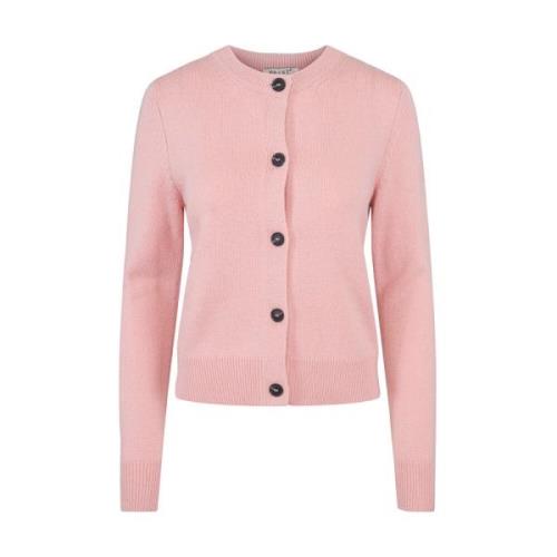 Klassisk Strikket Cardigan Dusty Rose