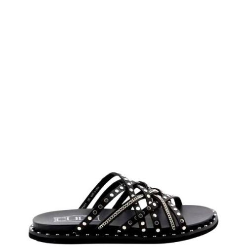 Studded Cross Strap Sandals