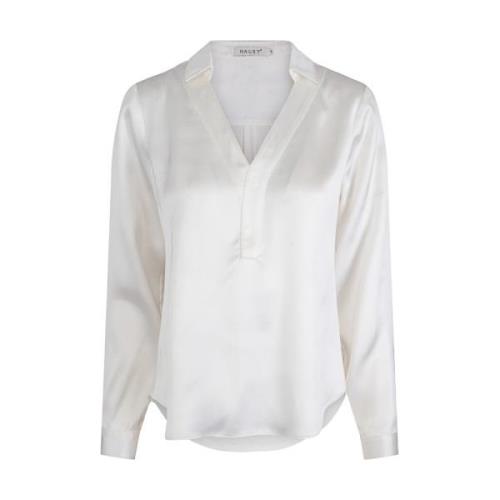 V-Neck Satin Blouse Shirt