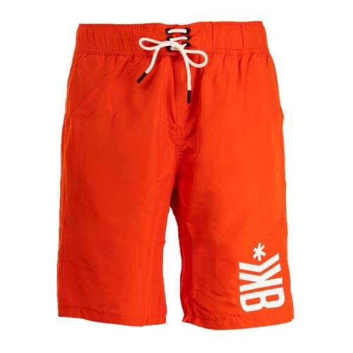 Menns Trendy Oransje Strand Boxer Shorts