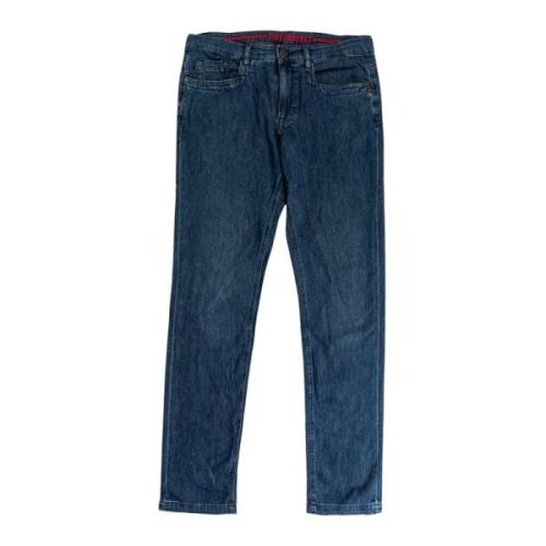 Menns Slim Fit Denim Jeans