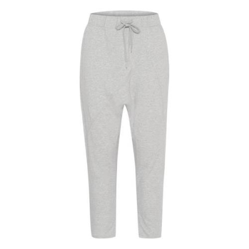 Avslappet Sweatpants Lysegrå Melange