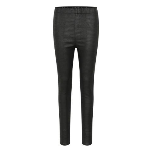 Sort Vevd Leggings Bukser