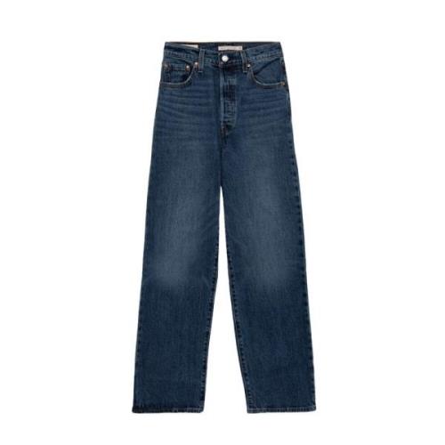 Høy Midje Straight Leg Jeans