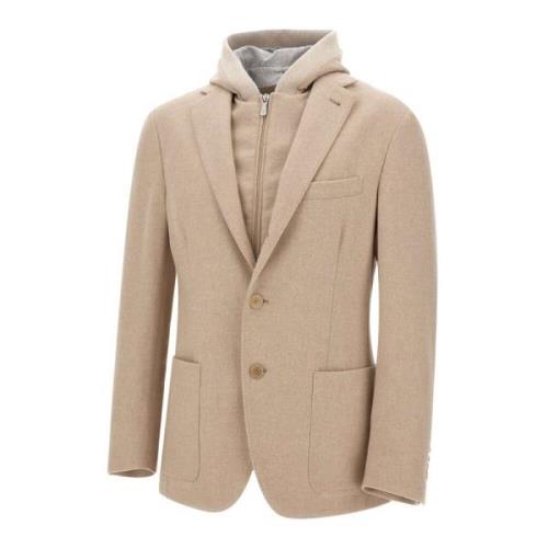 Ull Kasjmir Jakke Sand Blazer