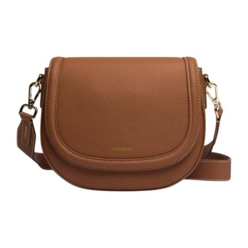 Lux Cognac Skinn Crossbody Veske