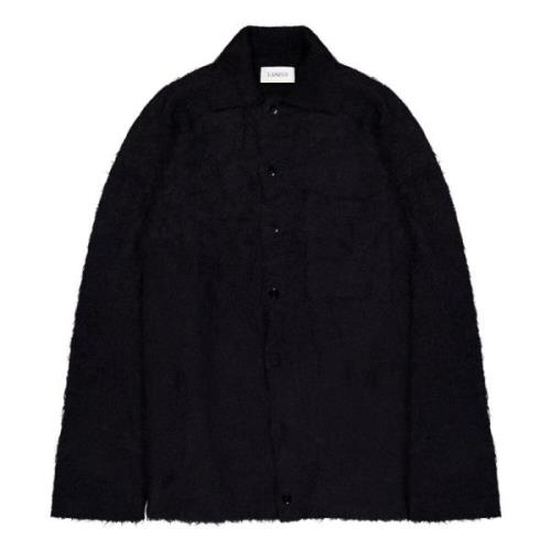 Oversized Mohair Wool Knit Shirt