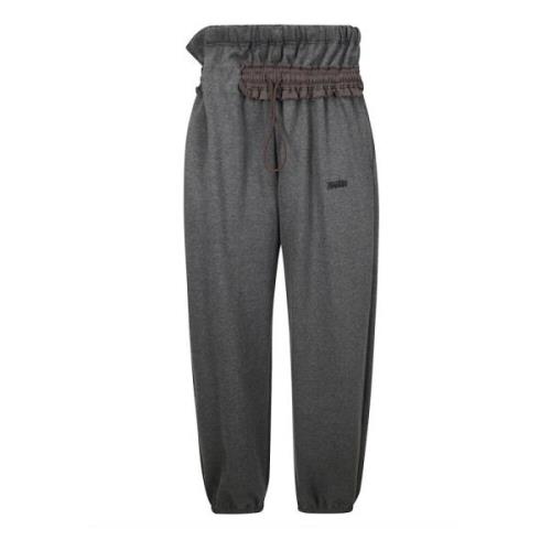 Vid ben Trackpants med Elastisk Midje