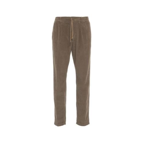 Brun Slim-Fit Bomullsbukser Aw24