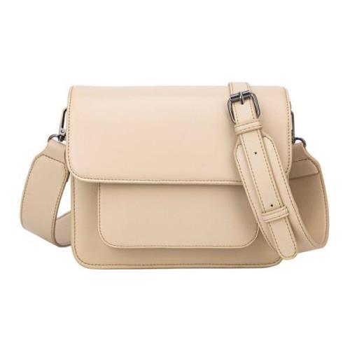 Myk Struktur Crossbody Veske - Bone