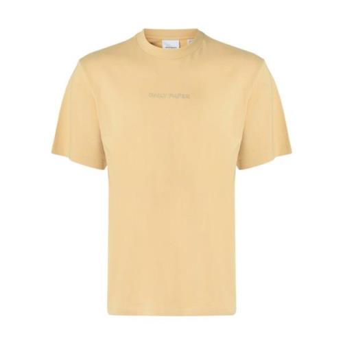 Stilig Beige Logo T-skjorte