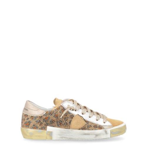 Animalier Strass Beige Sneaker Paris X