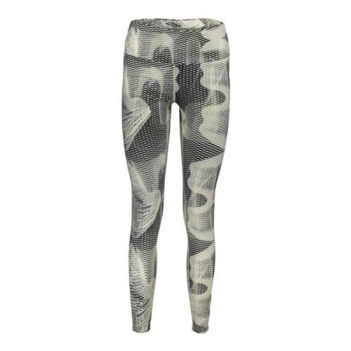 Sorte Leggings med Reflekterende Trykk